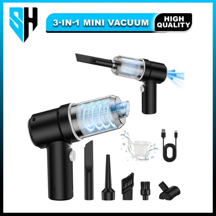 High-Power Vacuum Cleaner Gun for Home & Car