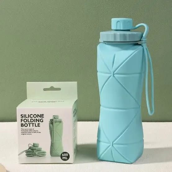 UltraSlim Foldable Silicone Water Bottle 600ml