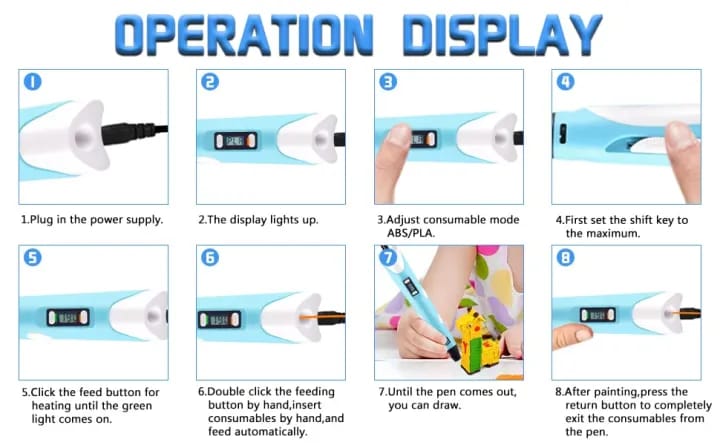 3D Printing Pen with LCD Display ✨✏️