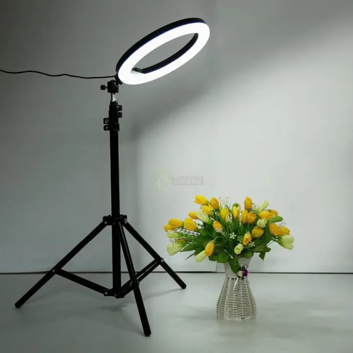 LED Ring Light – Adjustable Brightness & Stand✨