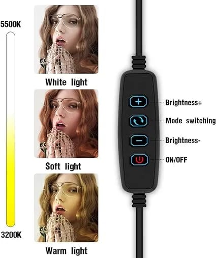 LED Ring Light – Adjustable Brightness & Stand✨