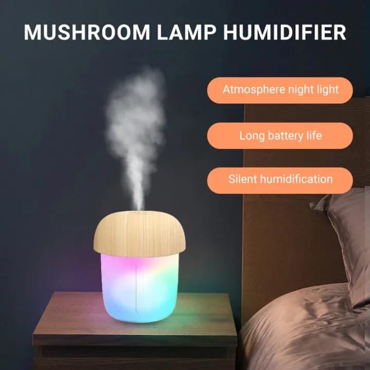 Portable Mini Air Humidifier with Colorful LED Lights