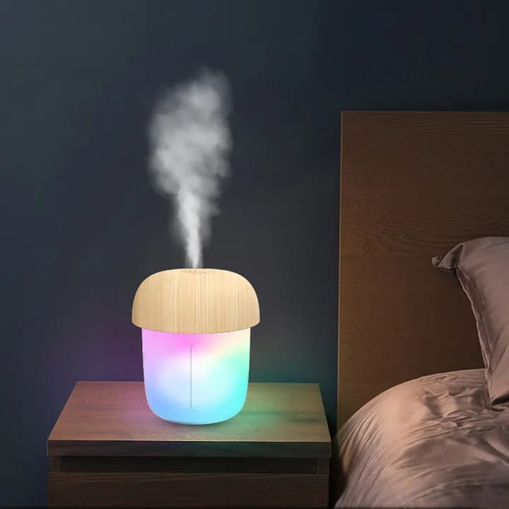 Portable Mini Air Humidifier with Colorful LED Lights