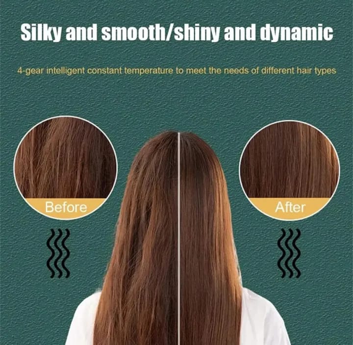 Digital Temperature Control Hair Straightener Brush