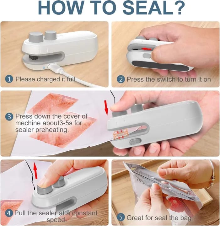 Rechargeable Magnetic Bag Sealer