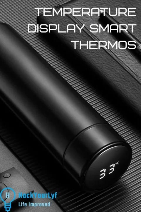 Black 500ml Smart Stainless Steel Thermos