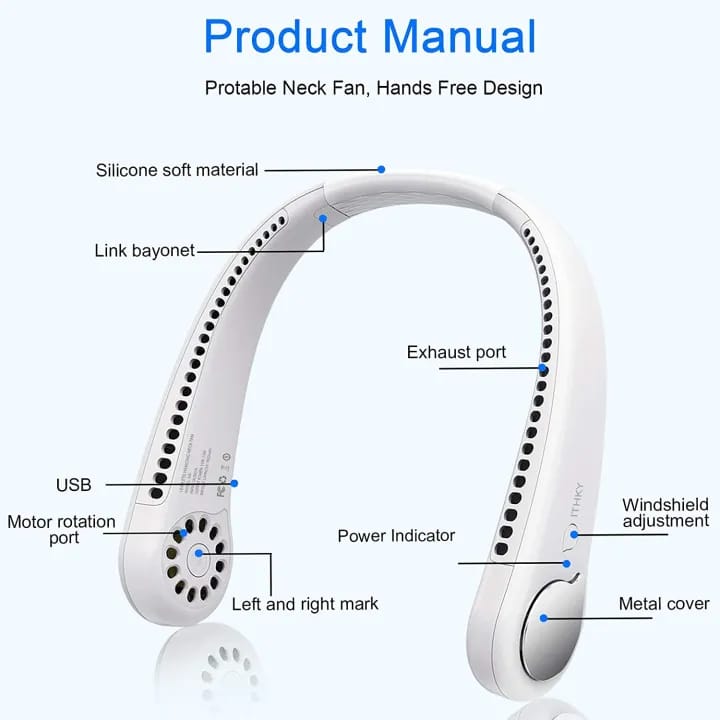 Neck Fan Portable Bladeless Cooler